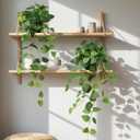 Fake Plants 2 Pcs Faux Pothos Plants Potted Indoor Artificial Hanging Plants Realistic Fake Greenery Table Desk Bathroom Office Bedroom Living Room Shelf Modern Farmhouse Decor Indoor