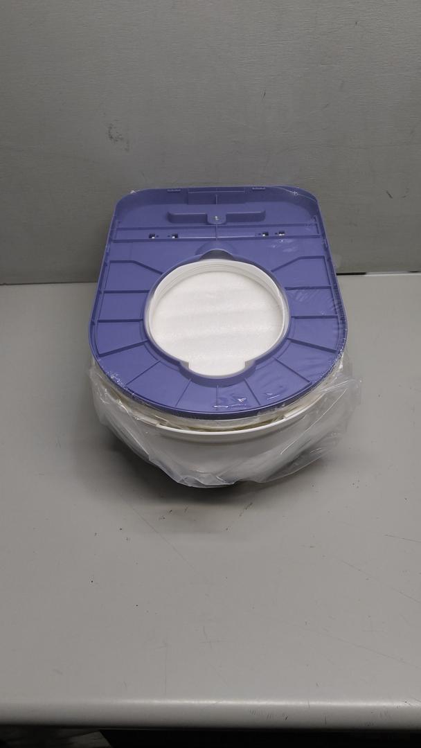 2-in-1 Toddler Potty Training Toilet - Larger Potty Chair & Detachable Training Seat for Boys & Girls Ages 1-3 with Flushing Sound, Wipes Storage, Toilet Paper Holder - Blue