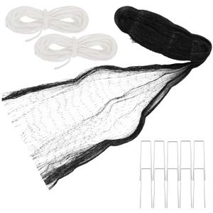 Pond Cover Net 10.5x10.5 FT Pond Dome with Support Rope Leaf Net Ground Studs for Pond and Garden