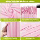 Wokceer Pink Backdrop Curtain for Wedding Parties 10x8FT Photo Polyester Backdrop Drapes for Wedding Photoshoot Baby Shower Birthday Party Curtains Photography Background 2 Panels 5x8FT