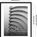 Americanflat 20x24 Picture Frame with Polished Plexiglass - Use as 16x20 Frame with Mat or Display 20x24 Photo Without Mat - Streamline Collection - Thin Border Picture Frames for Wall - Black