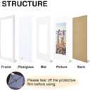 decorUhome 13x19 Picture Frame, Fits 11x17 Photos with Mat, White