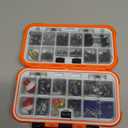 PLUSINNO 253/387pcs Fishing Gear Accessories Kit, Fishing Tackle Box with Tackle Included, Fishing Hooks, Fishing Weights Sinkers, Spinner Blade, Fishing Equipment for Bass Trout Bluegill Crappie