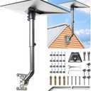 Starlink Gen 3 mount, Adjustable Starlink Wall Mount Compatible with V3 Standard Dish, 304 Stainless Steels Gen 3 Starlink Mounts Kit Include Pipe Adapter, Starlink Roof Mount for Stone or Wooden Wall