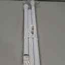 White Tension Curtain Rod for Windows 28 to 48 inch, Adjustable Expandable Pressure Spring Curtain Rod No Drilling, 7/8" Curtain Rod for Bedroom Doorway Closet Door