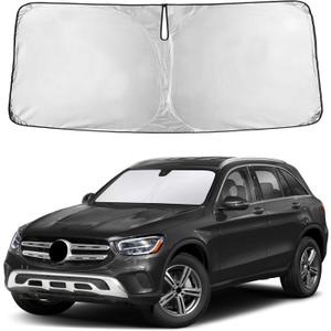 EcoNour Windshield Sunshade Compatible for Mercedes Benz GLC300 2016-2020 2021 2022, Sun Visor for Front Windshield & Window Sun Shade Cover, UV Heat Blocker & Protector, Car Accessories
