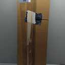 QBA 6FT Prelit Flocked Christmas Tree, Slim Pencil Tree with 400 Warm White Lights, 340 PVC Tips, Sturdy Metal Stand, Artificial Xmas Tree for Home Office Party Holiday Decoration