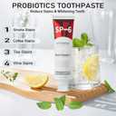 Sp-6 Probiotics Whitening Toothpaste, Sp-6 Ultra Whitening Toothpaste, Enhanced Formula with Enamel-Safe, Fluoride-Free, Fresh Breath Mint Flavor for Oral Health (3)