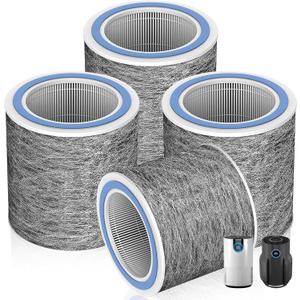 HP152 HP102 HEPA Replacement Filter for Shark Air Purifier HP152 & HP102 & HP102PET & HC452 & HP132 & HC450 & HC451,3-in-1 H13 True HEPA Activated Carbon Pre-Filter,Compare Part #HE1FKPET, HE1FKBAS