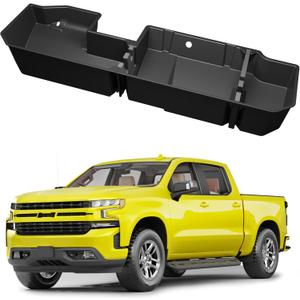 KINGGERI Under Seat Storage Boxes Compatible with 2019-2026 Chevy Chevrolet Silverado 1500/GMC Sierra 1500, 2020-2026 Silverado/Sierra 2500HD/3500HD | Double & Crew Cab Rear Underseat Organizer Box