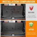 Cargo Mat Compatible with 2022-2025 Chevy Tahoe/GMC Yukon Cargo Liner Backrest Liner Seatback Protector for Chevrolet Tahoe/GMC Yukon Accessories(22-25 Tahoe/Yukon)