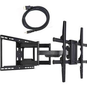 VideoSecu 24 inch Extension Full Motion Swivel Articulating TV Wall Mount Bracket for Most 40"-90" LED LCD OLED UHD Plasma Flat Screen TV with VESA 684x400,600x400,400x400,200x200mm MW480B BCL