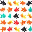 Sumind 30 Pieces Multicolor Fake Floating Fishes Plastic Fake Goldfish Artificial Aquarium Fishes Colorful Realistic Artificial Moving Fish Ornament Decorations for Aquarium Fish Tank
