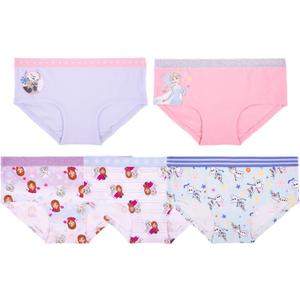 Disney Girls' Frozen Underwear Available in Brief Panties and Girl Shorts, Sizes 2/3t-10