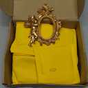 Yulejo 10 Pcs Mini Gold Picture Frames Victorian Small Vintage Resin Antique Photo Frame Tiny Baroque Ornate Frame for DIY Jewelry Display Wall Home Wedding Decor, Without Glass or Backing(Gold)