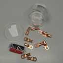 haisstronica 10pcs 1/0 AWG - 3/8"(M10) Battery Cable Lugs, Heavy Duty Copper Wire Lugs with 10pcs 3:1 Adhesive Heat Shrink Tubing,0 Gauge Wire Connectors Battery Terminal Connector,Battery Cable Ends