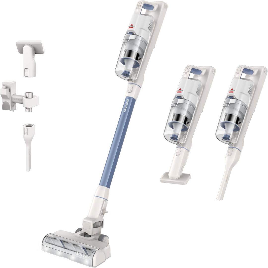 Bissell PowerClean 200W Self-Standing Cordless Vacuum w/Tangle Free Brush Roll, Removeable Battery, Wall Mount, Upholstery Tool & Bright Headlights, 4173