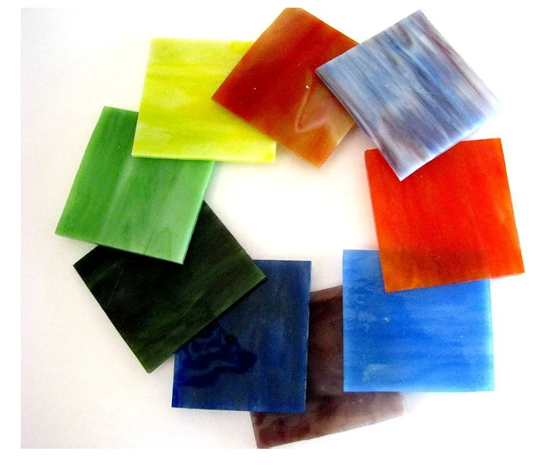 Devardi Glass COE 90 Fusing Sheets - Four Ounces Random Colors 6×4 Ft, 24 Sq inches