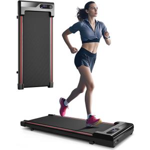 Walking Pad Treadmill for Home - Under Desk Treadmills Portable Mini Compact Walk Pads for Small Spaces Office Indoor Apartment Floor Flat Running Machine with Remote Quiet Lightweight