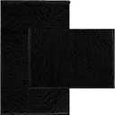 RUN HELIX Bathroom Rugs Set 2 Piece Thick Chenille Bath Mats, Soft Quick Dry Plush Absorbent Bath Rugs with Non-Slip PVC Backing, 32x20+24x16 Inch Black