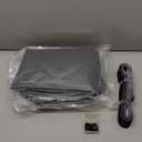 Magnetic Thermal Insulated Door Curtain with Transparent Window Insulated Door Cover Upgraded Oxford Filled with Thicken Cotton Thermal Insulated Curtains for Winter Waterproof and Windproof, Grey (34"W x 82"L (Pack of 1))