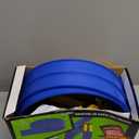 Flex Race Track 16 Ft with Start Gate Accessories Compatible with Diecast 1/64th Cars, Flexible Car Track Toys for Ages 3+ Kids Toddlers Roll Out Portable Racetrack (Blue)