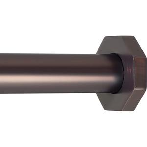 Ivilon Tension Curtain Rod - Hexagonal Spring Tension Rod for Windows or Shower, 54 to 90 Inch, ORB