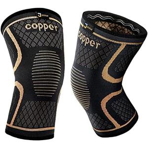 JIUFENTIAN Copper Knee Braces for Men and Women (2 pack) -Knee Supports Copper Compression Knee Sleeve for Knee Pain, Arthritis, Sports and Recovery Support (4X-Large)