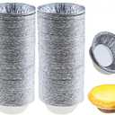 200 Pieces 2.6 Inch Round Pie Tart Small Tin Foil Pans Disposable Aluminum Mini Pie Pans for Baking, Cooking Supplies