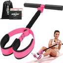 2026 Upgraded Durable Pedal Resistance Band with Handle, Thickened Latex Tubes and Soft Foam Fabric Foot Pedal, Sit Up Exercise Equipment for Abdomen, Waist, Arm, Core/ABS, Leg, Physical Therapy (1-Pink)