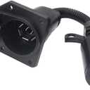 7 Pole to 7 Way RV Trailer Adapter Connector, OEM Standard 7 Pin Round to 7 Blade Wiring Harness for Semi Trucks & Commercial Vehicles