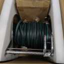 1-Pack Stainless Steel Garden Hose Reel, Wall Mount Water Hose Holder, 150 Feet of 1/2 Inch Hoses Capacity, Hose Reels for Outside with 5 ft Inlet Hose and Crank