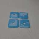 Cool Coolers By Fit & Fresh 4 Pack Slim Ice Packs, Quick Freeze Space Saving Reusable Ice Packs for Lunch Boxes or Coolers, Clear Blue Kids Ice,