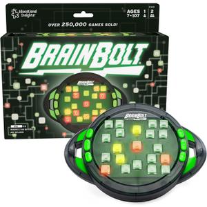 Educational Insights BrainBolt Handheld Electronic Memory Game with Lights & Sounds, Brain Teaser Puzzle Game, Ages 7+