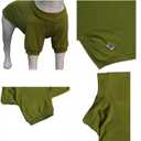 Lovelonglong Ribbed Dog T-Shirt Cotton Knitted Dog Sweaters for All Season Pet T-Shirts for Large Medium Small Dogs Olive Green M