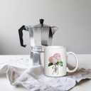 Coquette Pink Bow Hydrangea Spring Floral Porcelain Mug, Pretty Plant Lady Coffee Cup Mugs Gifts for Women, Summer Ceramic 11 oz Coffee Mug Cups