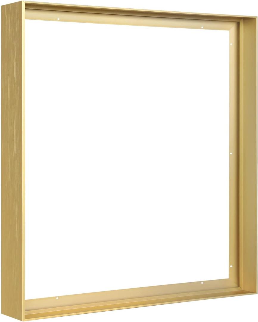 Floating Frame for 24x48 Stretched Canvas Paintings, DIY Metal Canvas Frame with 1.5" Deep Floater Frame for Canvas Prints Wall Art/Portrait/Landscape Living Room Bedroom Kitchen Decor (Gold)