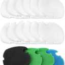 AQUANEAT 16 pcs Replacement Canister Filter Pads Compatible with SUNSUN HW-303B/703B CF-400 Aquarium Filter Media Generic Sponges Floss