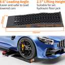 OULEME Low Profile Car Service Ramp with Anti-Slip Blocks, Oil Changes& Maintenance, 2-1/2" Lifting Height, 3 Ton Truck Vehicle 2 Pack