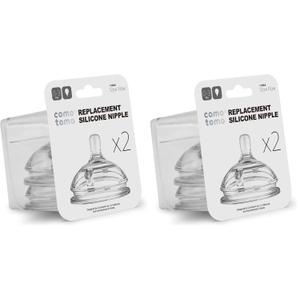Comotomo Silicone Replacement Nipple, Variable Flow, Y-Cut (Thicker fluids), 2 Count(Pack of 2)