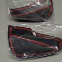 Door Rear View Mirror Cover Compatible with Subaru Forester 2019-2024 with Turn Signal/Crosstrek XV 2018-2023, ABS Side Door Rearview Mirror Cover Protective Trim Cap (Bright Black)