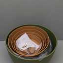 Plant Pots 10/9/8/7.5/7 Inch Self Watering Pots, Set of 5 Plastic Planters with Drainage Holes and Saucers, Plastic Flower Pots,Nursery Planting Pot for Indoor Out Door Plants, Green