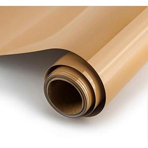 SHOYISI Heat Transfer Vinyl HTV 12" x12' PU Adhesive Iron Iron on Vinyl roll for T-Shirt(Tan)