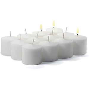 Yummi 10hr Unscented White Votive Candles -21 per Pack