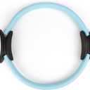 Phoenix Fitness Pilates Ring,Double Handle Exercise Circle Fitness Magic Circle Resistance Ring Dual Grip for Yoga Core Training,15 Inch (Blue)