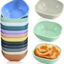 TKOnline 12 Pack 4.5 OZ Small Wheat Straw Dipping Bowls, Unbreakable Dessert and Side Dish Bowls for Ketchup, Nuts, Sauces, Dips, Condiments