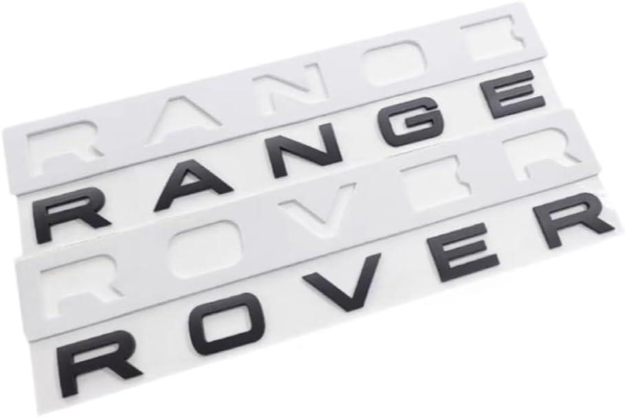 Car Emblems Badge for Land Rover Range Rover/Range Rover Sport/Range Rover Velar,1PCS/2PCS DIY Badge Decoration Hood Body Exclusive Logo Sticker Self-Adhesive Modification Replacement Accessories (MatteBlack)