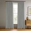 HPD Half Price Drapes Signature Velvet Thermal Blackout Curtains for Living Room 108 Inch Long (1 Panel) Rod Pocket Insulated Blackout Curtains for Bedroom Window Curtains, 50W x 108L, Reflection Grey