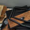 Furnulem Nightstand with 3 Drawers and 2-Tier Shelf, Fabric Small Dresser Organizer Vertical Storage Tower for Bedroom, Closet, Hallway, Nursery, End Table Side Furniture, Sturdy Steel Frame, Wood Top