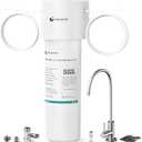 NOVETE Under Sink Water Filter, 3-Years, 30000 Gallons, Reduce 99.5% Chlorine, PFAS, Bad Taste, NSF/ANSI 42/372, Water Filtration System with Stainless Faucet, USA Tech, Do Not Reduce TDS, UWF0A-KPC